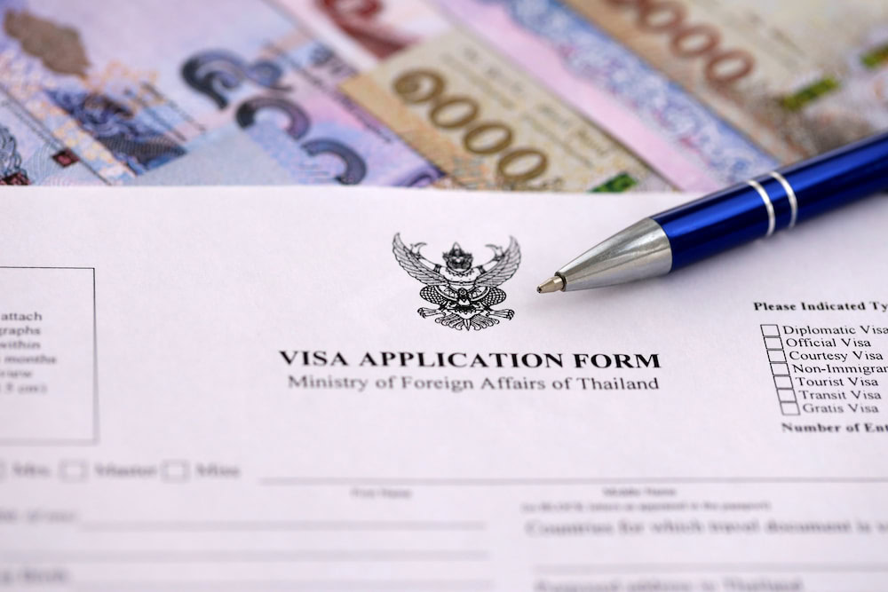 A Thai visa application form. Family members need to submit their own DTV dependent visa applications.